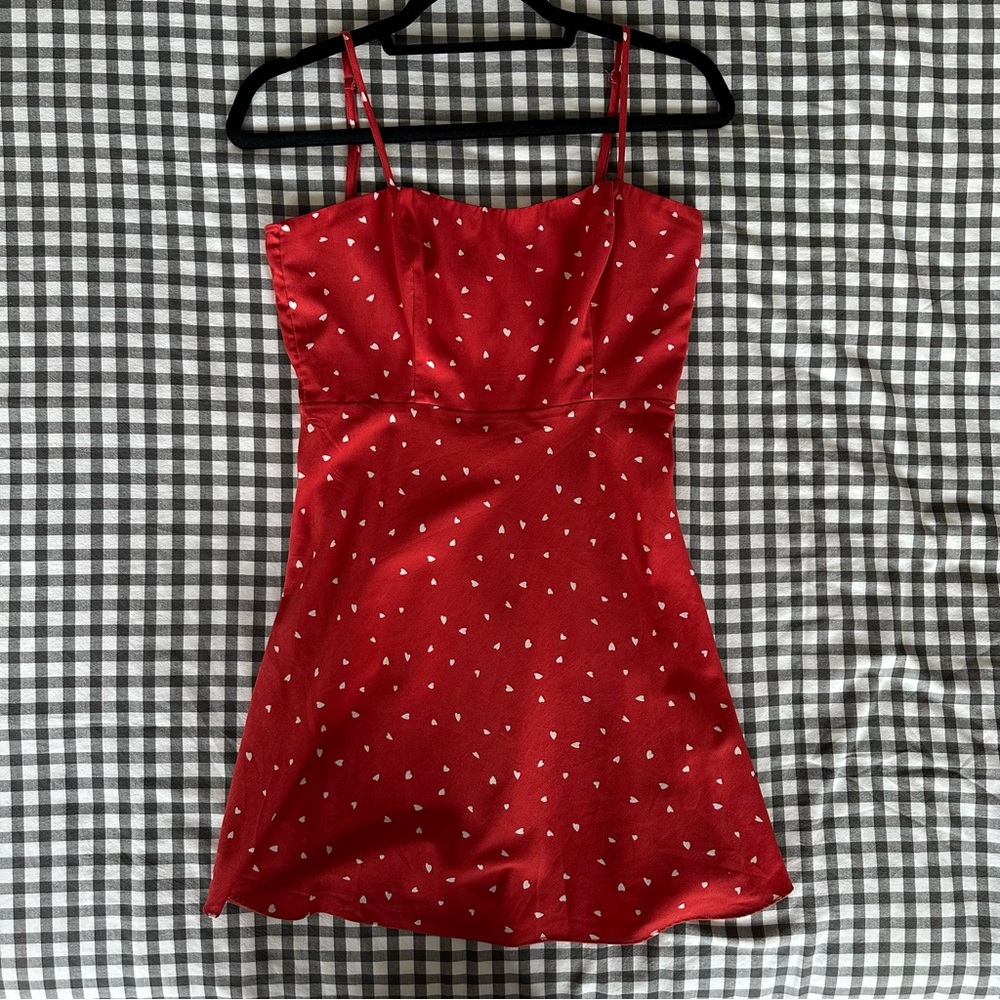Red heart mini dress